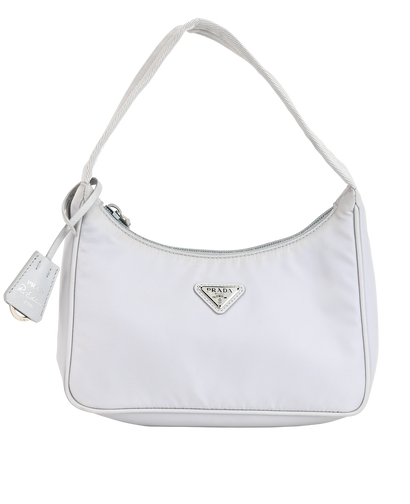 Small Re-Edition 2000, £420, Handbags, Grey, Nylon, Front view